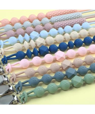 Silicone Pacifier Clip for Boys Girls in Quartz Pink | Binky Holder Strap for Baby Shower | Flexible Texture for Safety and Style - Buy Online on GoSupps.com