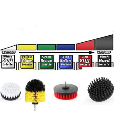 HUAWELL Drill Brush Power Scrubber Cleaning Brush-Smokers and Grills - BBQ Cleaning Kit - Rust Remover - Hard Water Calcium Mineral and Stain Remover Bathroom and Kitchen Surface Black(Stiff Black) - Buy Online on GoSupps.com