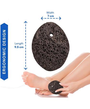 NIMXY Volcanic Lava Pumice Stone - Natural Foot File for Dead Skin Removal and Callus Remover - Handheld Foot Scrubber for Feet and Hands - Brown - Buy Online on GoSupps.com