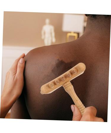 Lurrose Wooden Gua Sha Stick - Back Massager & Scratch Tool for Thai Massage - Beech Wood Therapy Device 18x17.5cm - Buy Online on GoSupps.com