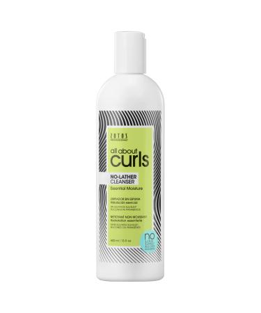 All About Curls No-Lather Cleanser Shampoo | Essential Moisture | Gentle Cleansing | Suds-Free | All Curly Hair Types No-Lather Shampoo 15 Fl Oz (Pack of 1)