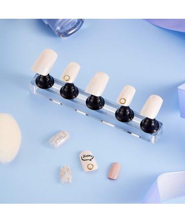 2 Sets Acrylic Nail Display Stand Nail Tip Practice Holder Magnetic Nail Practice Stand Fingernail DIY Nail Art Stand for False Nail Tip Manicure Tool Home Salon Use (Black) - Buy Online on GoSupps.com