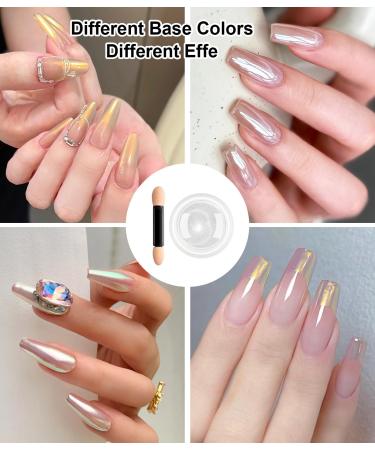 LEDsueei White Chrome Nail Powder Set - 6 Glitter Options for Stunning DIY Nail Art - Shimmering Pearl Effect - Buy Online on GoSupps.com