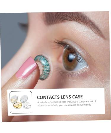 Solustrie Double Box Glasses Case for Contact Lenses | Dustproof Lens Housing & Mirror - Perfect for Travel & Cosmetics - Buy Online on GoSupps.com