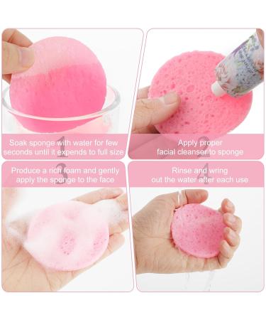 50 Compressed Facial Sponges - Soft Cellulose for Makeup Removal & Gentle Cleansing | Natural Round Face Wash Pads - Buy Online on GoSupps.com