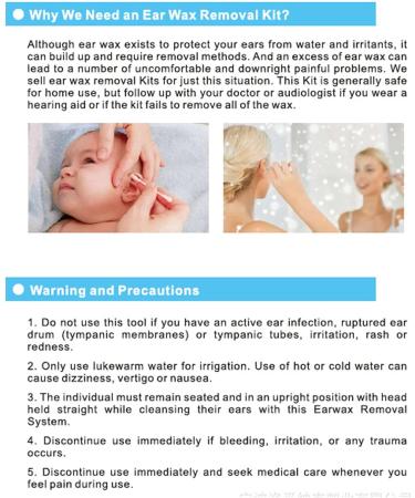 Bonwuno Ear Wax Removal Tool - Professional 500ml Ear Cleaning Kit for Home Use - Buy Online on GoSupps.com