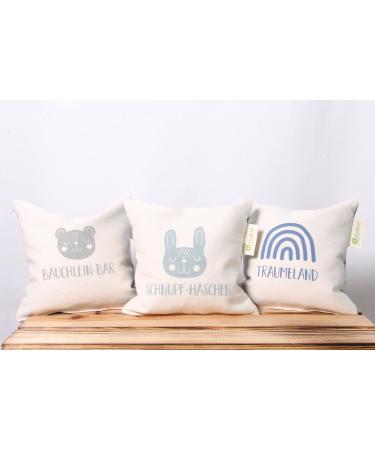 Harbalind Organic Warming Cushion for Baby & Children - Herbal Grain Pillow (Bear) | 100% Cotton 19x19 cm - Perfect Gift for Newborns - Buy Online on GoSupps.com