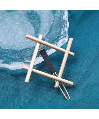 Yheakne Boho Square Hair Clip Gold Hollow Square Hairclips Barrette Vintage Hair Barrette Pins Decorative Bobby Pin Metal Minimalist Hair Accessories for Women and Girls Gifts (Gold) - Buy Online on GoSupps.com