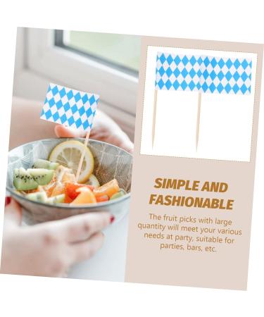 Zerodeko 1000 Pcs Oktoberfest Toothpick Banner Hawaiian Decor Food Labels Gingham Party Supplies Miniture Decoration Toothpick Flags Hawaiian Cocktail Picks German White - Buy Online on GoSupps.com