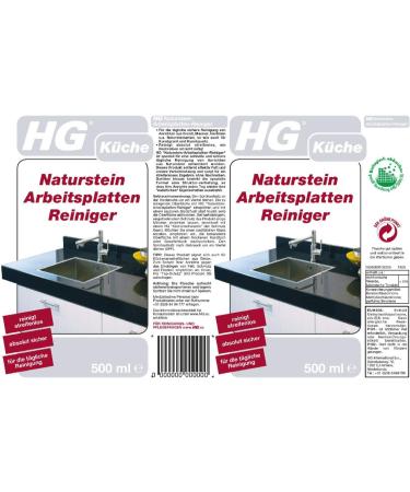 HG Natural Stone Worktop Cleaner - Quartz Granite & Marble - Daily Strip-Free Cleaning - 3-Pack (1500ml) - Buy Online on GoSupps.com