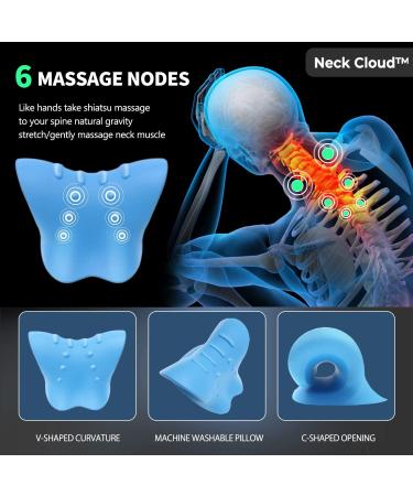 Neck Cloud Cervical Traction Device for Hump & TMJ Pain Relief - Blue - Buy Online on GoSupps.com