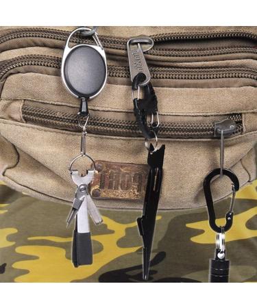 6PCS HiBD Fishing Zinger Retractors with 360 Rotation Buckle - Ideal for Fishing, Climbing, Hiking & Outdoor Sports - Buy Online on GoSupps.com