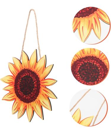 ABOOFAN Sunflower Listing Emblems Wooden Decor Flowers Front Porch Sunflower Wall Art Household Decorations - Buy Online on GoSupps.com
