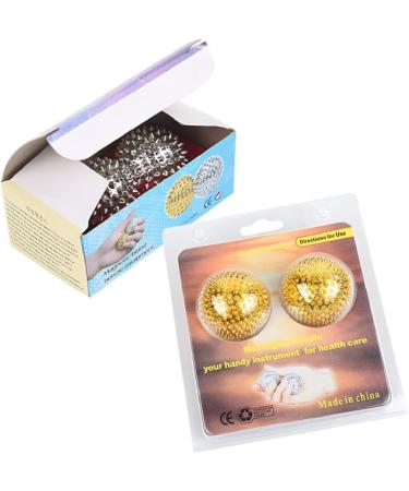 Layhou 2-Piece Magnetic Acupressure Hedgehog Massage Balls - Large 56mm Spiked Massage Device - Silver - Buy Online on GoSupps.com