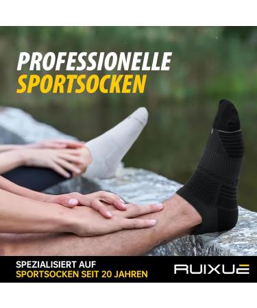 Ruixue 10 Pairs Breathable Cotton Sneakers Socks for Men & Women - Short Sports Running Tennis Hiking - Size 43-46 Black - Buy Online on GoSupps.com