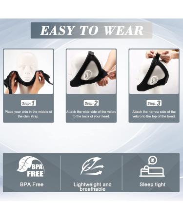 Adjustable Anti Snoring Chin Strap for Sleep Apnea - Breathable Cpap Chin Strap for Men and Women - Effective Snoring Solution in Black - Buy Online on GoSupps.com