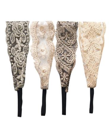 7 Pieces Vintage Lace Hairband Set | Elastic Headwraps for Women & Girls | Perfect Hair Accessories for Parties & Daily Wear - Buy Online on GoSupps.com