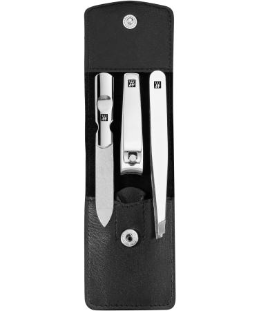 ZWILLING manicure set and pedicure set nail care made of genuine leather with snap fastener 3-piece black 3-piece Incl. nail clipper single - Buy Online on GoSupps.com