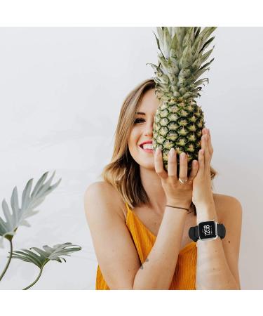 Compatible with FitbitÂ VersaÂ 2 Bands for Versa/ Versa 2/ Versa Lite Edition for Women  Scrunchie Watch Bands Elastic Wristbands Replacement Bands for Fitbit Versa (R Black Grey Sunflower M) R-Black+Grey+Sunflower Medium - Buy Online on GoSupps.com