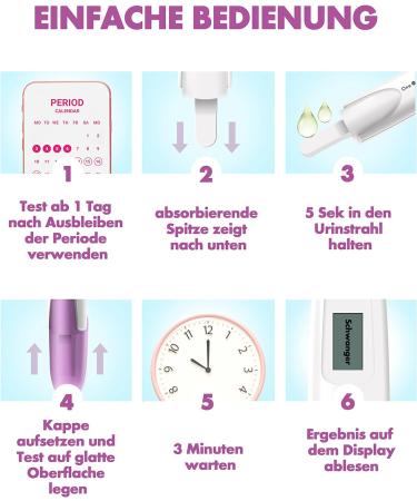 One+Step Early Pregnancy Test - Digital Quality Fast Results | Accurate 25 miu/ml Detection - Buy Online on GoSupps.com