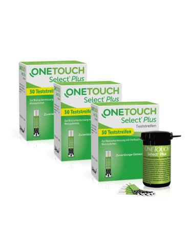 OneTouch Select Plus Value Pack I 90 blood glucose test strips I compatible with the OneTouch Select Plus blood glucose meter