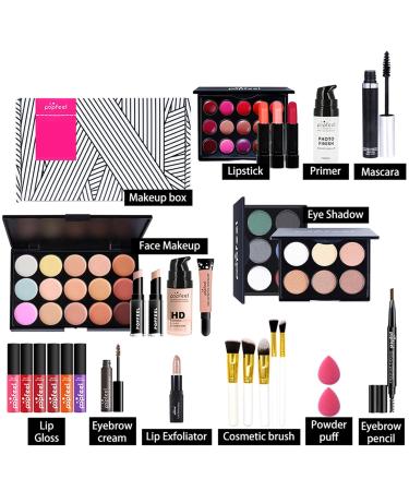 29PC All-in-One Makeup Case for Girls - Complete Makeup Set with Eyeshadow Palette Lipstick & Blush | Perfect Gift Starter Kit - Buy Online on GoSupps.com