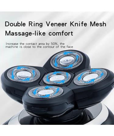 5-in-1 Men's Electric Shaver | Portable Beard Trimmer & Hair Clipper | USB Rechargeable & Waterproof_LCD Bald Razor - Buy Online on GoSupps.com