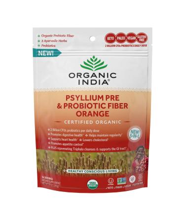 Organic India Psyllium Pre & Probiotic Fiber Orange 10 oz (283.5 g)