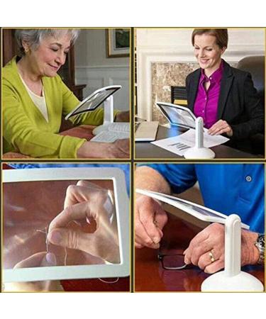Lightweight Magnifying Glass Desktop 3X Zoom Magnifier with 2 Led Lights Rotating 360 Degrees with L Bracket Used for Reading Crafts Watch Repair/2Cps Lofty Ambition - Buy Online on GoSupps.com