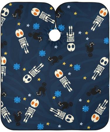 Waterproof Barber Cape - Skull & Star Pattern | Unisex Cheetah Haircut Bib for Men - International Shipping Available - Buy Online on GoSupps.com