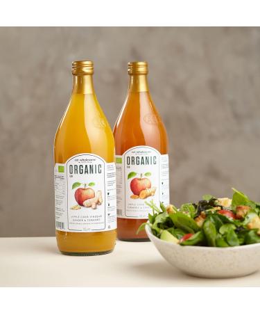 Eat Wholesome Organic Raw Apple Cider Vinegar with Turmeric and Cinnamon with The Mother 1L - Buy Online on GoSupps.com