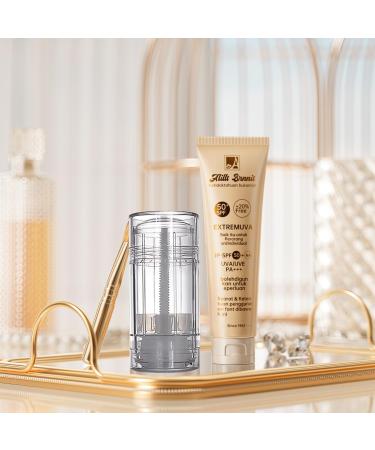 Miaija 4Pieces Deodorant Tube Clear Empty Refillable Plastic Soft Tubes Lip Balm Tubes Round Shape Bottom Filling Stick Twist-up Deodorant Tubes for Shower Gel Body Lotion(75ml) - Buy Online on GoSupps.com