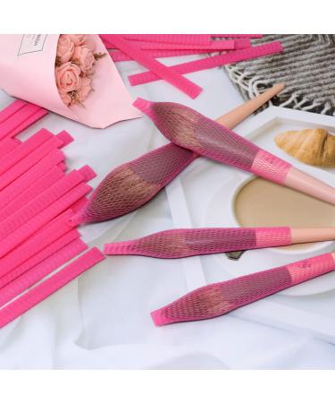 Honbay 100PCS Makeup Brush Protector | Reusable Expandable Mesh Covers for Brushes & Handbag Tassels (Pink) - International Shipping Available - Buy Online on GoSupps.com