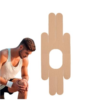 Siopob Pre Cut Kinesiology Tape - Sports Kinesiology Tape Therapeutic Athletic Support Tape - Muscle and Joint Recovery for Knee Discomfort Relief - Waterproof for Sports Skin Color