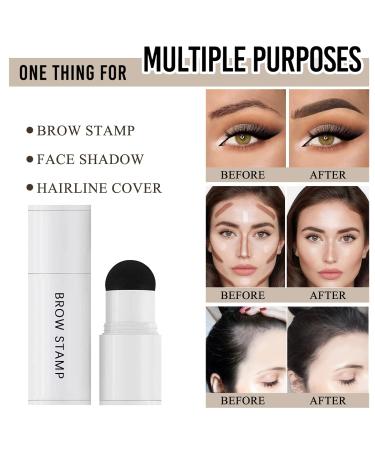 Eyebrow Stamp Stencil Kit - Waterproof Long-Lasting Perfect Brow Shaping (Dark Brown) - International Shipping Available - Buy Online on GoSupps.com