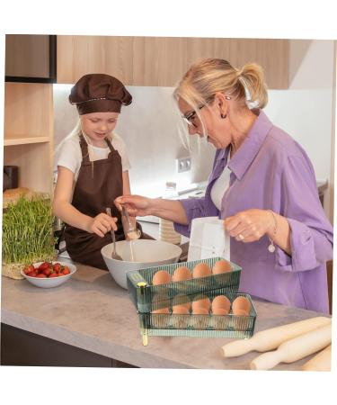 Serving Tray Box Plastic Container Plastic Pallet Fridge Egg Container Multi-Layers Eggs re-usable Green 26.5X16X10CM - Buy Online on GoSupps.com