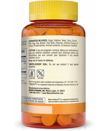 Mason Natural Healthy Kids Probiotic with Fiber - 60 Chewables for Digestive Health - Buy Online on GoSupps.com