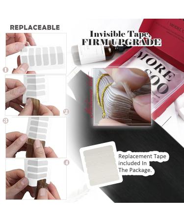 Moresoo Tape In Extensions - Real Hair Black 60CM - Invisible Skin Weft - 20 Pieces 50 Grams - Remy Natural Black #1B - International Shipping Available - Buy Online on GoSupps.com