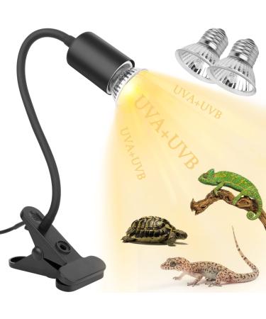 IOOTSEA Terrarium heat lamp matt black version heat lamp for terrarium turtles and reptiles reptile heating lamp UVA UVB heating aquarium animals accessories (matt black version)