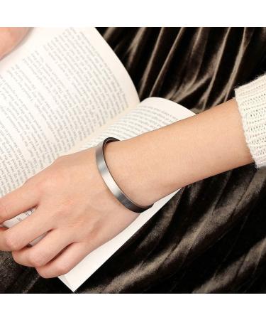 Kejing Jewelry Men's Magnetic Bracelet Open Bracelet Wrist Cuff Tape Couple Couple (Color : Damen-Silber) - Buy Online on GoSupps.com
