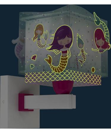 Dalber Children's Wall Lamp - Mermaid Design Turquoise Lampshade for Kids' Rooms - Buy Online on GoSupps.com