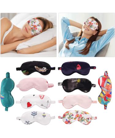 Healifty Silk Sleeping Eye Mask 10pcs - Comfortable Eye Covers for Better Sleep - Elastic Band, Travel-friendly - Random Color - Buy Online on GoSupps.com