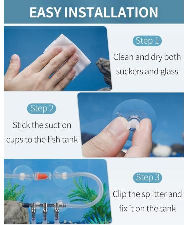 Pawfly 3-Way Aquarium Air Flow Controller Valve | Multi-Port Air Pump Distributor with Check Valves & Suction Cups - Ideal for Fish Tanks - Buy Online on GoSupps.com