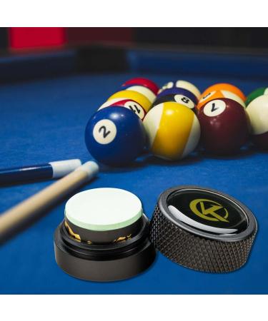 KONLLEN Round Billiard Cue Chalk Holder | Portable Pool Cue Accessories | Snooker Chalk Holder - Black - Buy Online on GoSupps.com