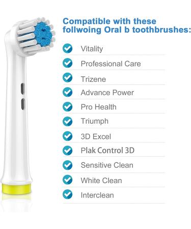 4 Pack of Replacement Toothbrush Heads for Oral-B | Compatible with Oral B Braun Electric Toothbrush Eb17-xs - Buy Online on GoSupps.com