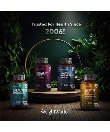 Taurine 1000mg Capsules - 180 High Strength | Vegan Amino Acid Supplement - Pre Workout for Men & Women - Made in UK - Buy Online on GoSupps.com