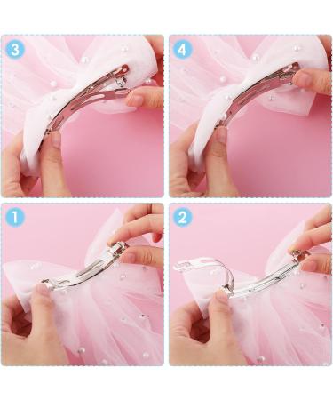 Bridal Bow Veil Pearl Bow Hen Party Veil Lace Butterfly Hair Clips White Hair Bow for Women and Girls Halloween Party - Buy Online on GoSupps.com