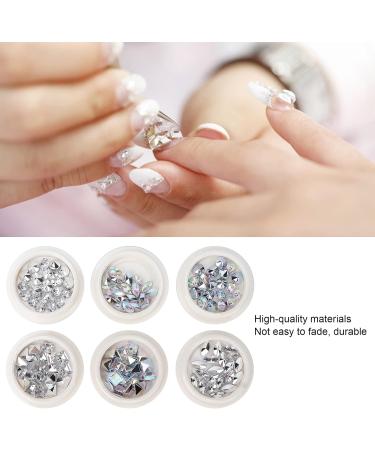 Nail Decoration Rhinestones Nail Art Making Dotting Crystal Decals 6 Boxes Nail Glitter Glass Stones Nail Art Rhinestone Manicure Craft Decor Nail Art Supplies - Buy Online on GoSupps.com