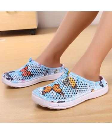 Ladies Garden Clogs - Breathable Women's Water Shoes Bathing & Beach Slippers EU Size 41 Blue - Perfect for Hiking & Outdoor Activities - Buy Online on GoSupps.com