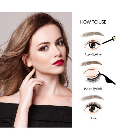 7 Pairs Magnetic Eyelashes with Eyeliner Kit - Natural Look, Reusable & Waterproof - Includes Lash Tweezers - Bluwtpoclan LV5 - Buy Online on GoSupps.com